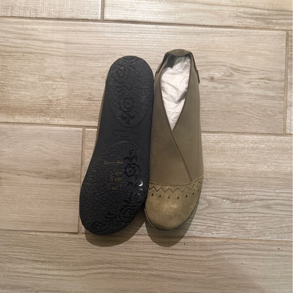 Olive Green Women's Slip-On Shoes - Picture 4 of 5